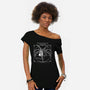 Alien Pentagram-Womens-Off Shoulder-Tee-daobiwan