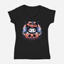 Cute Little Pumpkin-Womens-V-Neck-Tee-glitchygorilla