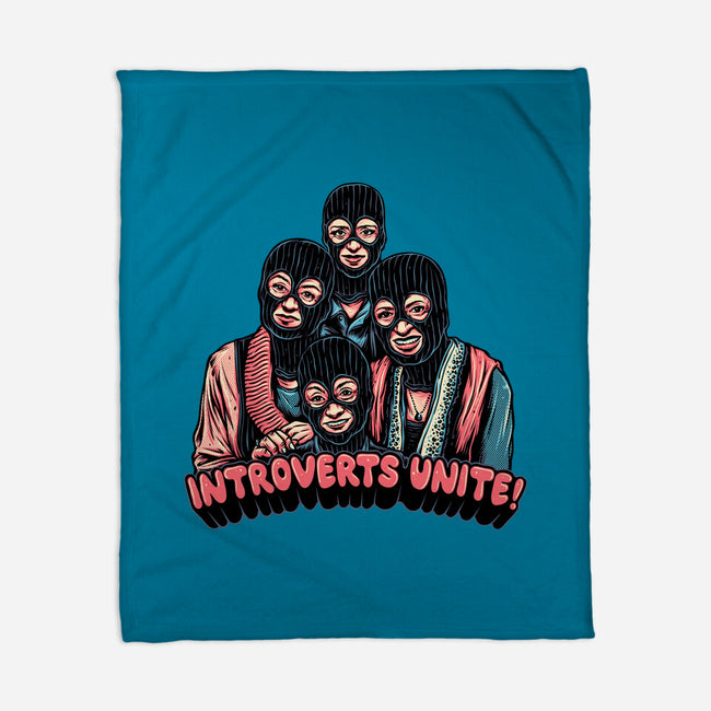 Introverts Unite-None-Fleece-Blanket-glitchygorilla