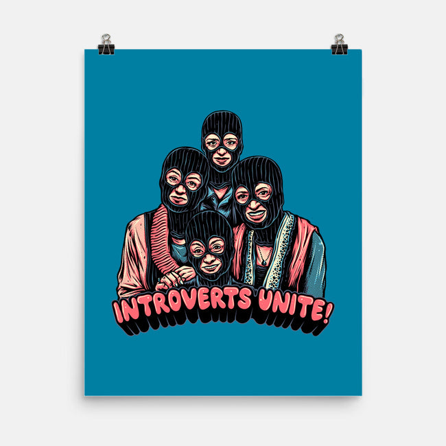 Introverts Unite-None-Matte-Poster-glitchygorilla