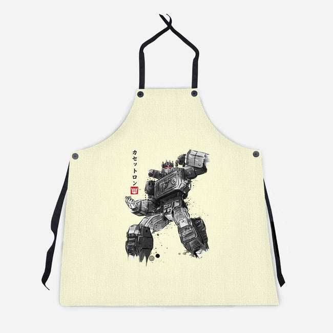 Microcassette Recorder Sumi-e-Unisex-Kitchen-Apron-DrMonekers