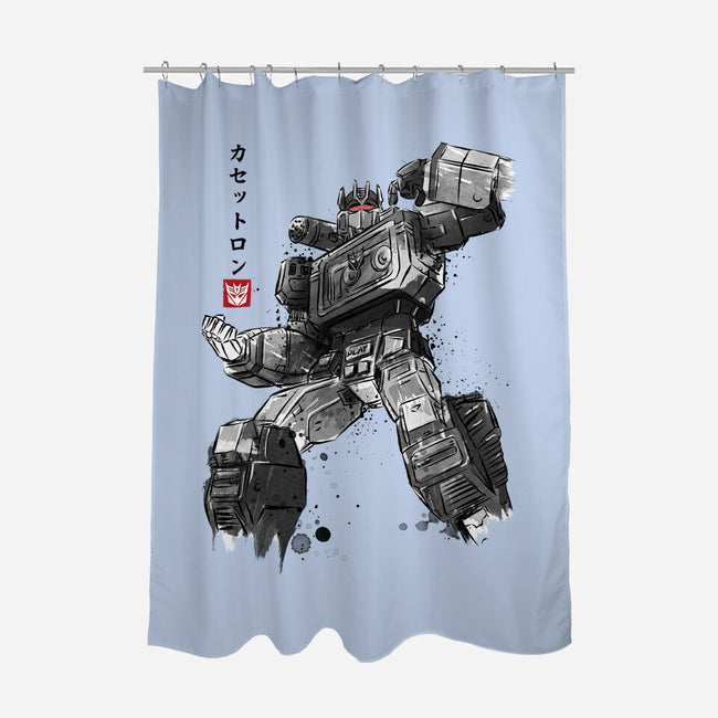 Microcassette Recorder Sumi-e-None-Polyester-Shower Curtain-DrMonekers