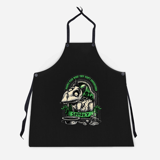 Halloween Dog-Unisex-Kitchen-Apron-glitchygorilla