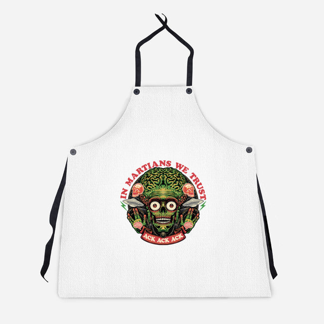 In Martians We Trust-Unisex-Kitchen-Apron-glitchygorilla