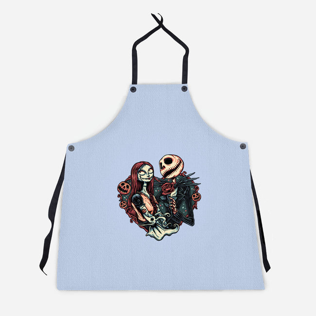 Skeleton Love-Unisex-Kitchen-Apron-glitchygorilla