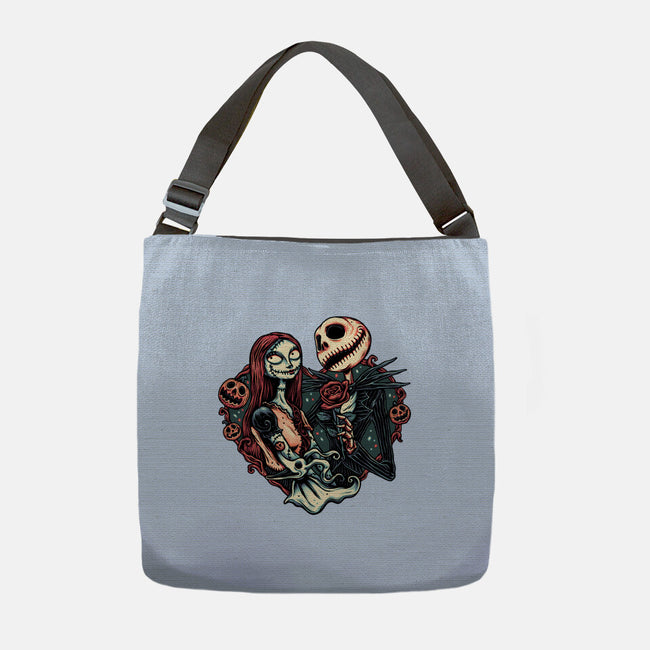 Skeleton Love-None-Adjustable Tote-Bag-glitchygorilla