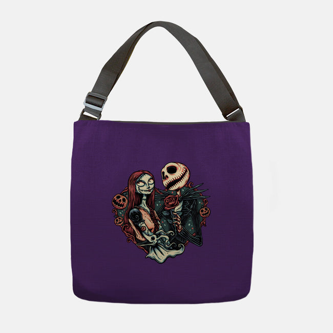 Skeleton Love-None-Adjustable Tote-Bag-glitchygorilla