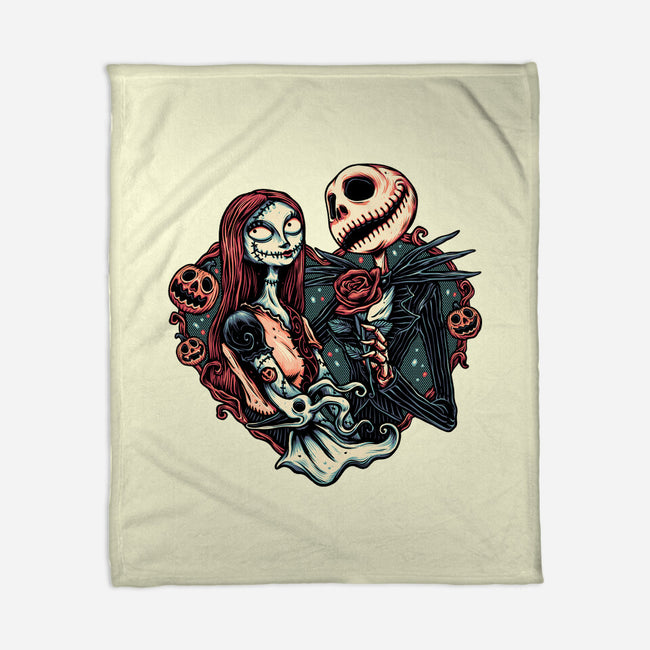 Skeleton Love-None-Fleece-Blanket-glitchygorilla