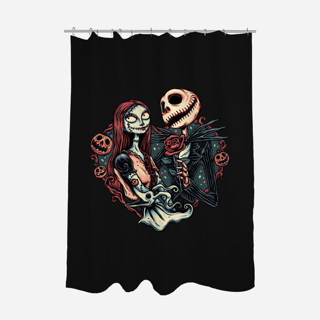 Skeleton Love-None-Polyester-Shower Curtain-glitchygorilla