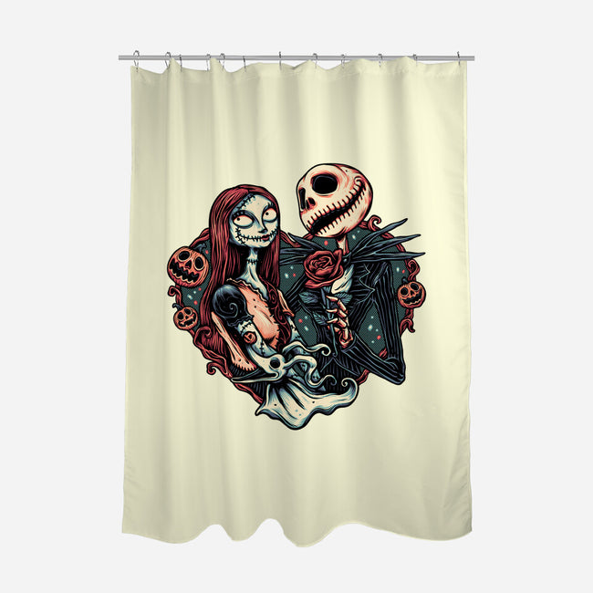 Skeleton Love-None-Polyester-Shower Curtain-glitchygorilla