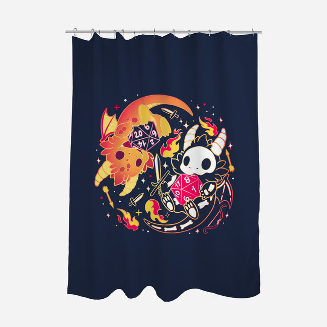 Winner Loser Dice Dragon-None-Polyester-Shower Curtain-Vallina84