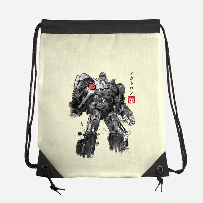 Tyrannical Leader Sumi-e-None-Drawstring-Bag-DrMonekers