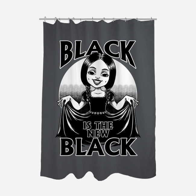 New Black Goth Dress-None-Polyester-Shower Curtain-Studio Mootant