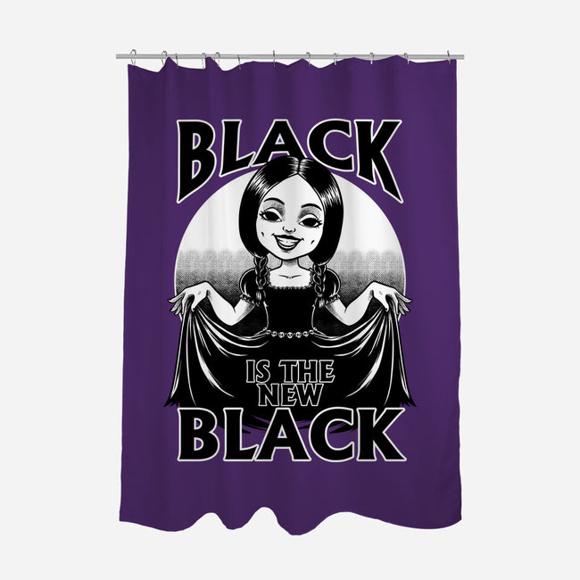 New Black Goth Dress-None-Polyester-Shower Curtain-Studio Mootant