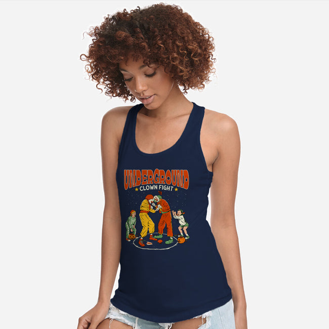 Clown Fight-Womens-Racerback-Tank-Hafaell