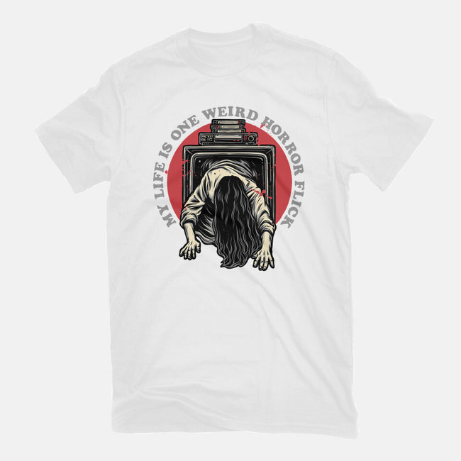 One Big Horror Flick-Womens-Basic-Tee-glitchygorilla