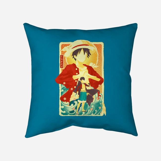 Great Wave Luffy-None-Removable Cover w Insert-Throw Pillow-hypertwenty