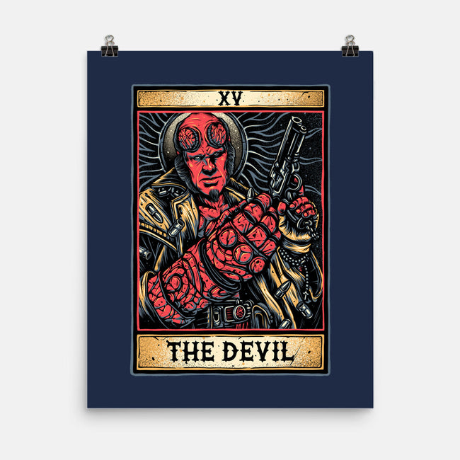 Devil Tarot-None-Matte-Poster-glitchygorilla