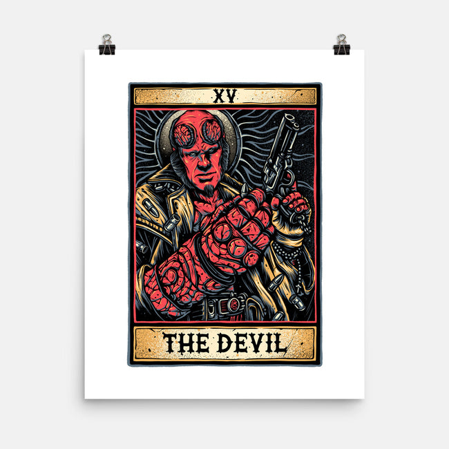 Devil Tarot-None-Matte-Poster-glitchygorilla