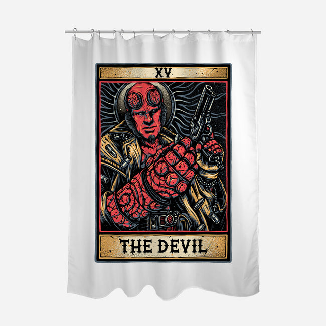 Devil Tarot-None-Polyester-Shower Curtain-glitchygorilla