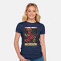 Devil Tarot-Womens-Fitted-Tee-glitchygorilla