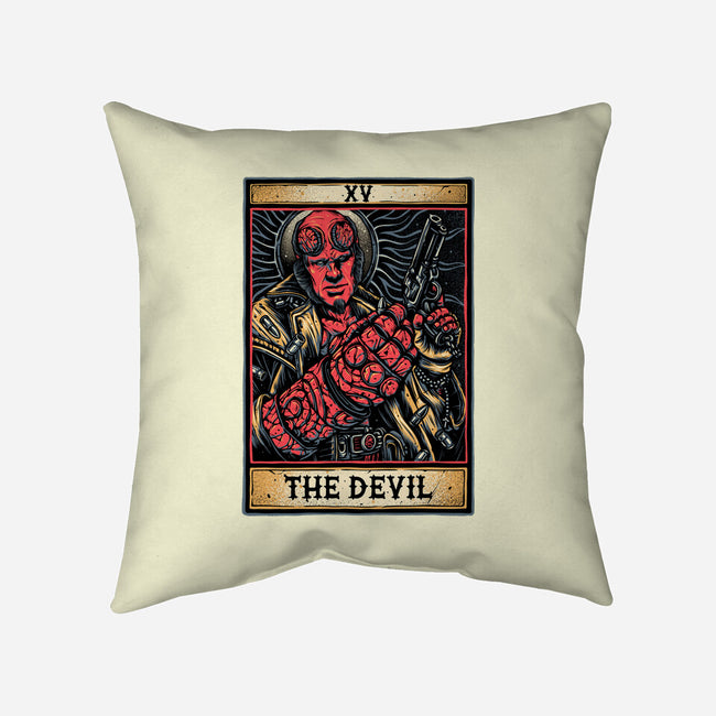 Devil Tarot-None-Removable Cover w Insert-Throw Pillow-glitchygorilla