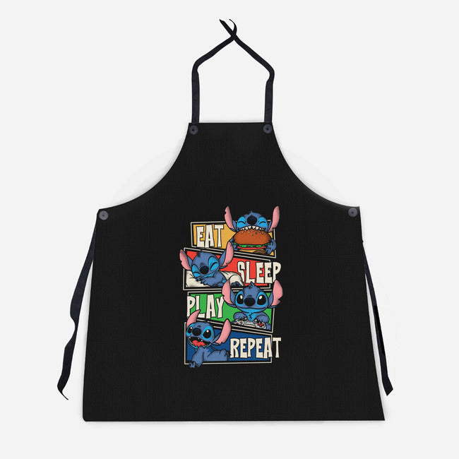 Stitch's Routine-Unisex-Kitchen-Apron-turborat14