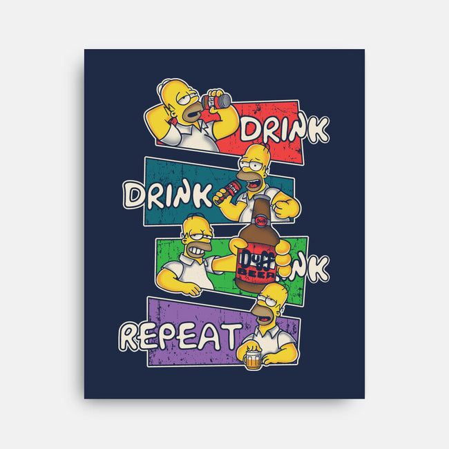 Drink And Repeat-None-Stretched-Canvas-turborat14