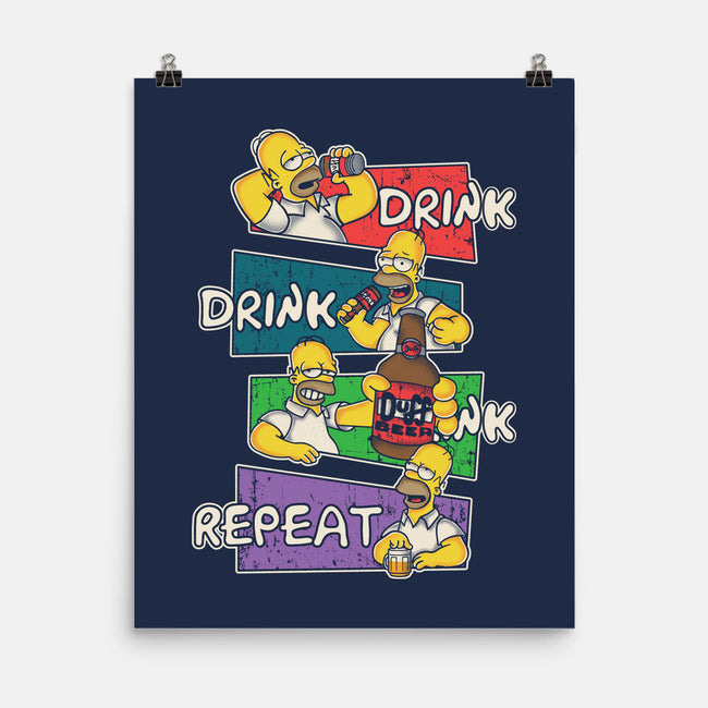 Drink And Repeat-None-Matte-Poster-turborat14