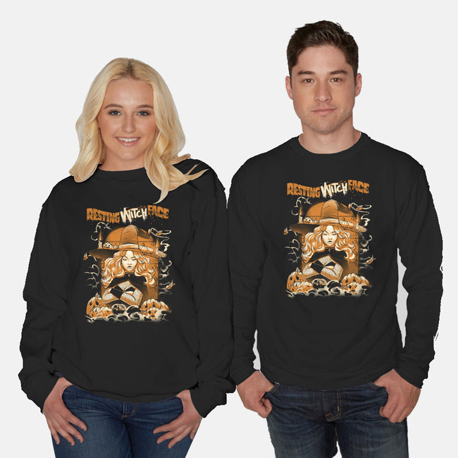 Resting Witch Face-Unisex-Crew Neck-Sweatshirt-Massai