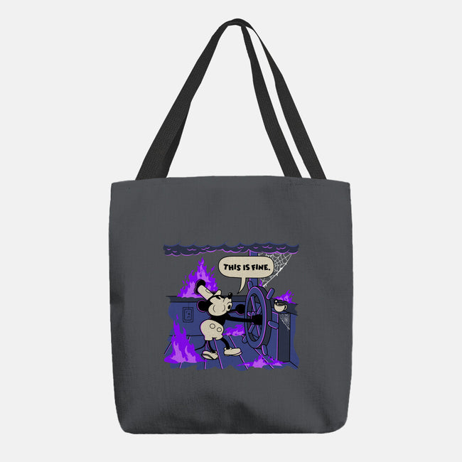 This Is Spooky But Fine-None-Basic Tote-Bag-rocketman_art