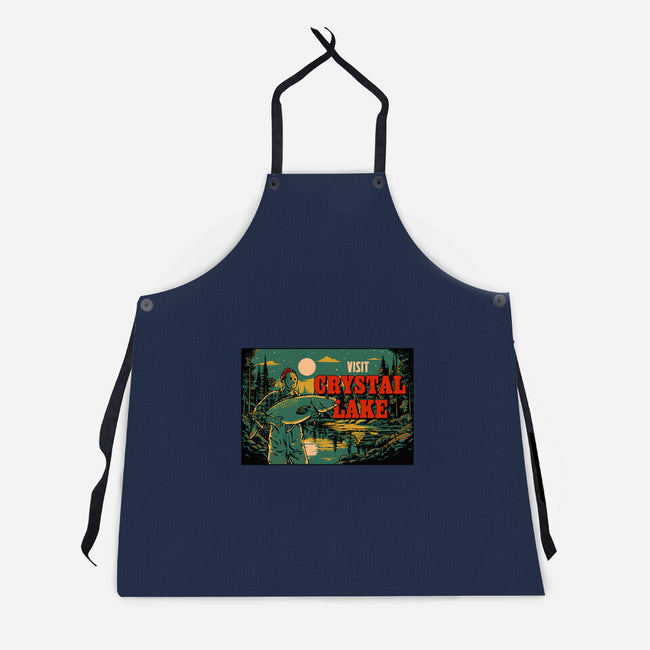 Visit Crystal Lake-Unisex-Kitchen-Apron-Hafaell