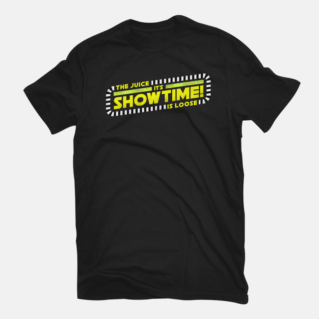 The Juice Is Loose Showtime-Womens-Basic-Tee-rocketman_art