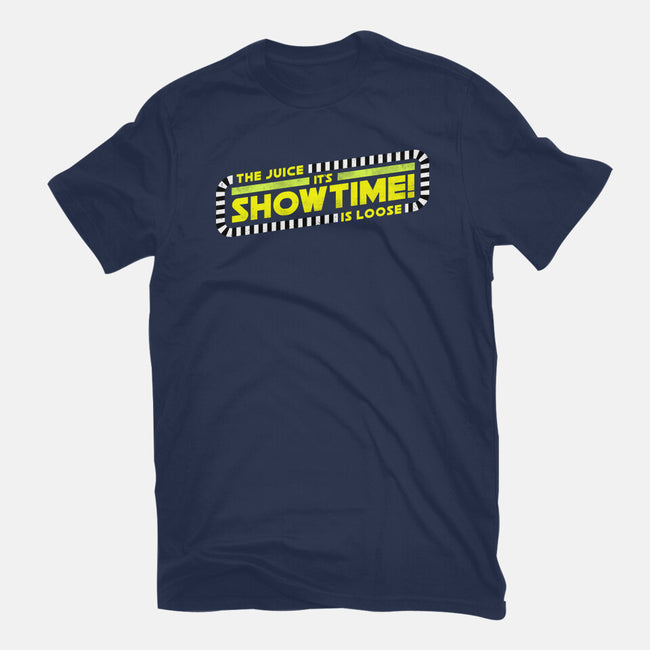 The Juice Is Loose Showtime-Mens-Basic-Tee-rocketman_art