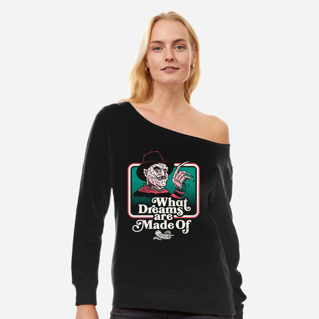 What Dreams Are Made Of-Womens-Off Shoulder-Sweatshirt-Nemons