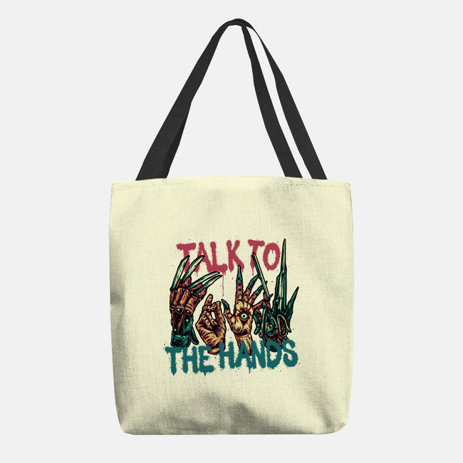 Talk To The Hands-None-Basic Tote-Bag-glitchygorilla