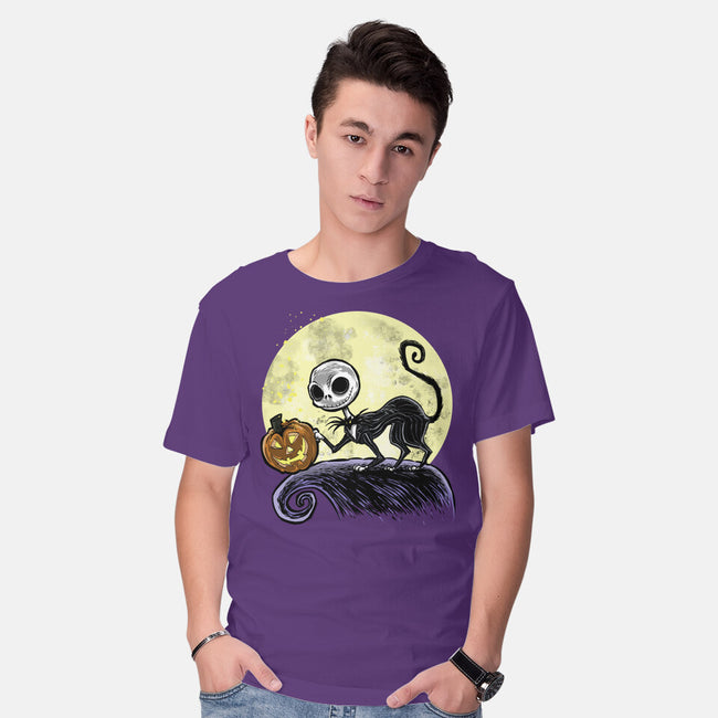 The Game Before Halloween-Mens-Basic-Tee-zascanauta