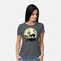 The Game Before Halloween-Womens-Basic-Tee-zascanauta