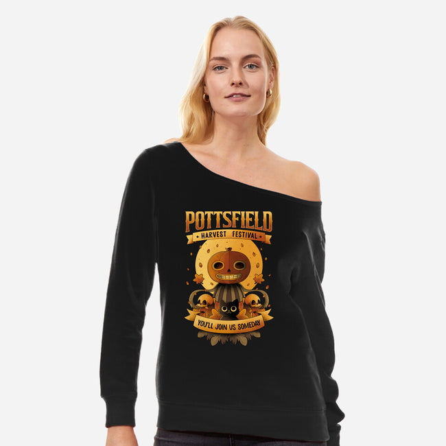 Pottsfield Harvest Festival-Womens-Off Shoulder-Sweatshirt-retrodivision