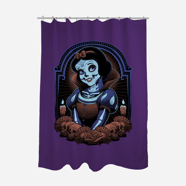 Skull White-None-Polyester-Shower Curtain-Astrobot Invention