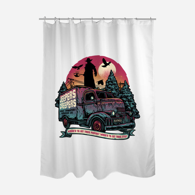 Creepers Transport Service-None-Polyester-Shower Curtain-glitchygorilla