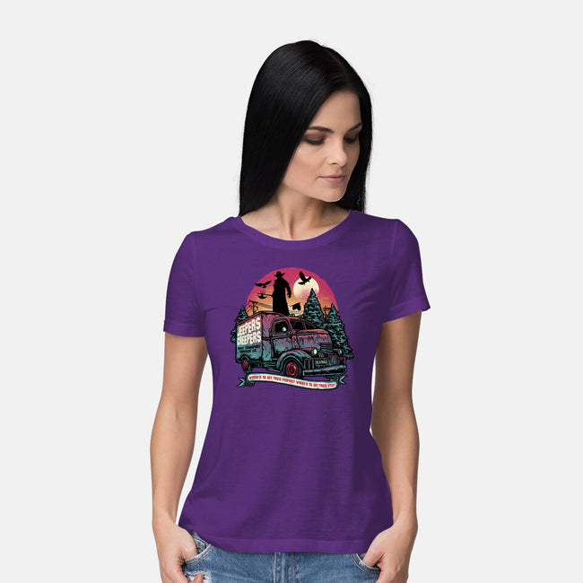 Creepers Transport Service-Womens-Basic-Tee-glitchygorilla