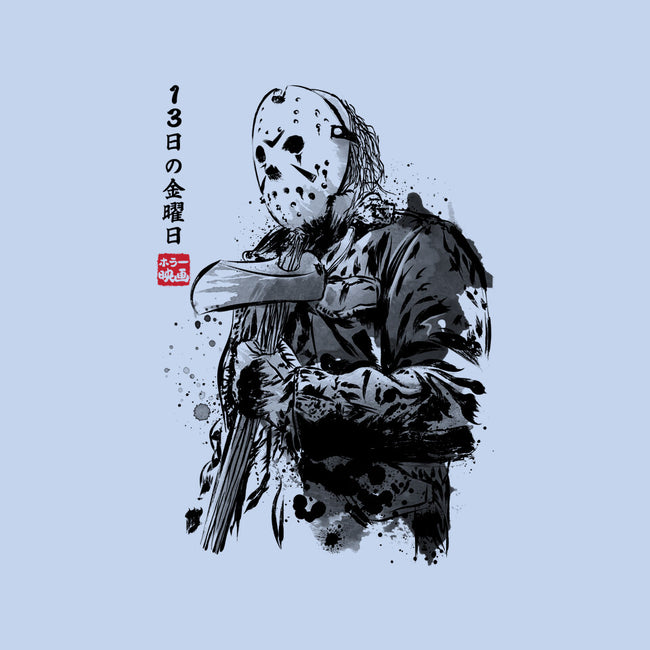 Crystal Lake Killer Sumi-e-None-Fleece-Blanket-DrMonekers