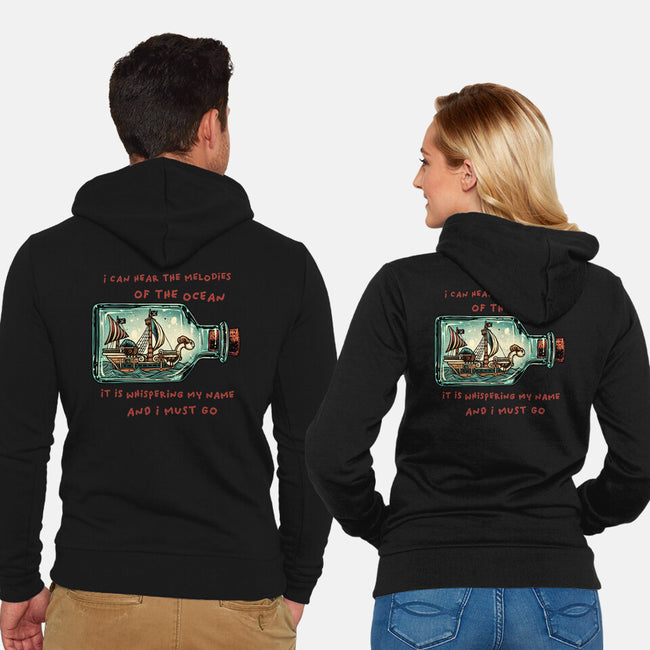 Pirate Ship In A Bottle-Unisex-Zip-Up-Sweatshirt-glitchygorilla