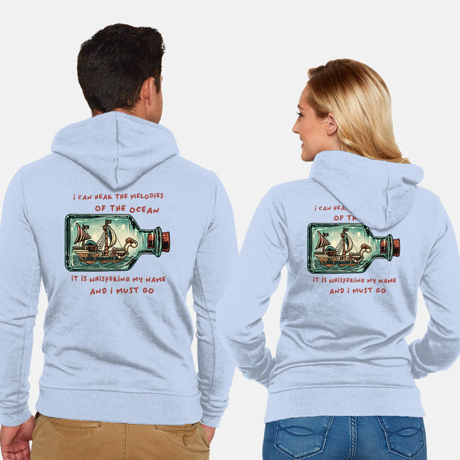 Pirate Ship In A Bottle-Unisex-Zip-Up-Sweatshirt-glitchygorilla