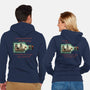 Pirate Ship In A Bottle-Unisex-Zip-Up-Sweatshirt-glitchygorilla