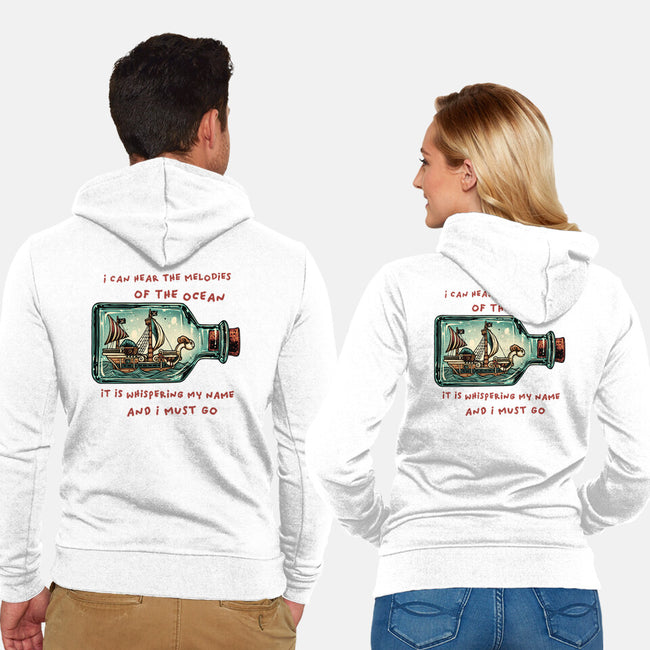 Pirate Ship In A Bottle-Unisex-Zip-Up-Sweatshirt-glitchygorilla