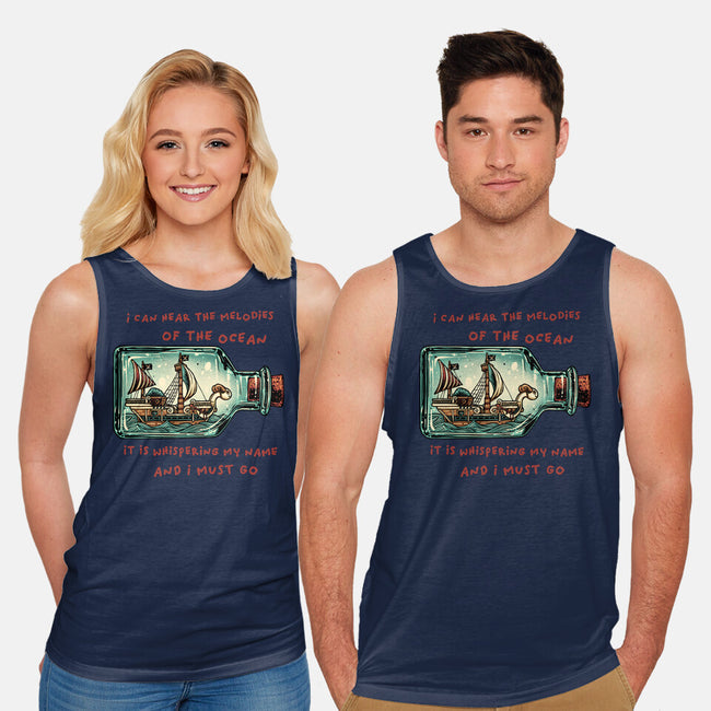 Pirate Ship In A Bottle-Unisex-Basic-Tank-glitchygorilla