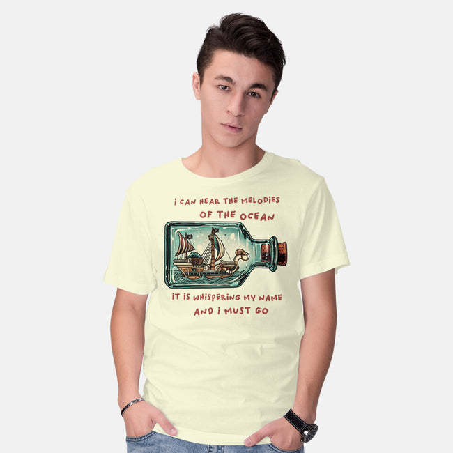 Pirate Ship In A Bottle-Mens-Basic-Tee-glitchygorilla