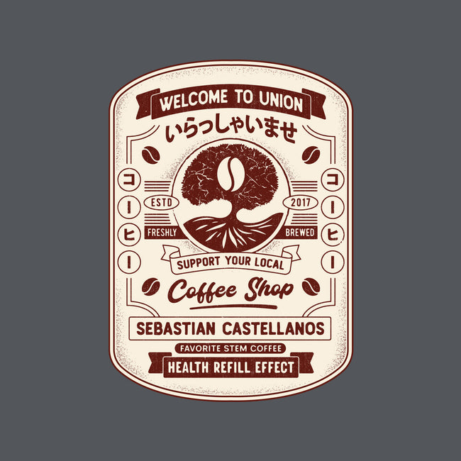 Immersive Mental World Coffee Crest-Mens-Basic-Tee-LAGELANTEE